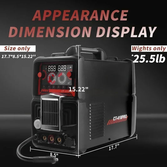 2025 New New Plasma Cutter Welder Gas MIG/Gasless MIG/Lift TIG/Stick/CUT 5 in 1 Welding Machine with 110V/220V Dual Voltage