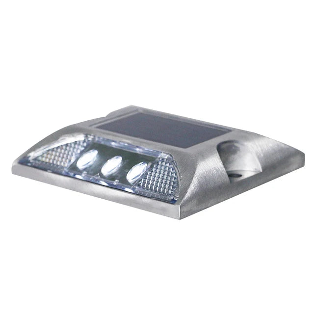 Luz de carretera solar de aluminio reflectante con forma de ojo de gato, cuadrada, de alto brillo, IP68, intermitente o siempre encendida, popular