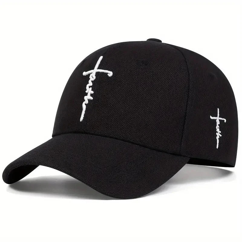Casual Fashion Faith Embroidery Baseball Cap Adjustable Spring Summer Sun Hats Cotton Hat Hip Hop Trucker Caps Snapback