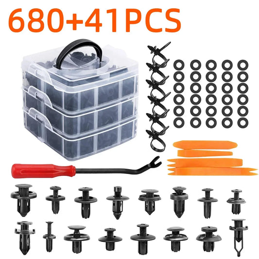 Auto Plastic Bumper Fastener Rivet Retainer Push Type Engine Cover Fastener Fender Car Door Trim Panel Clip