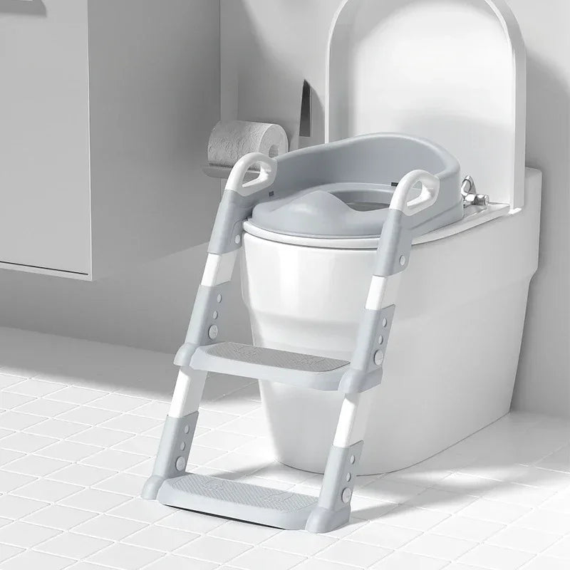 Asiento de inodoro para niños Escalera Inodoro para bebés Niños y niñas Soporte plegable Taburete de escalón Asiento de inodoro para niños Anillo de escalón