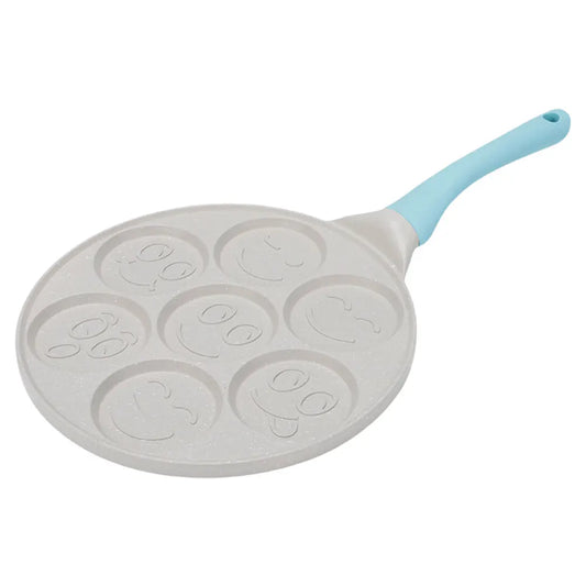 7/4 Cup Smiley Face Pancake Pan 100% Non-stick Griddle Pancake Maker Pancake Crepe Frying Pan Griddle Mini Pancakes Maker