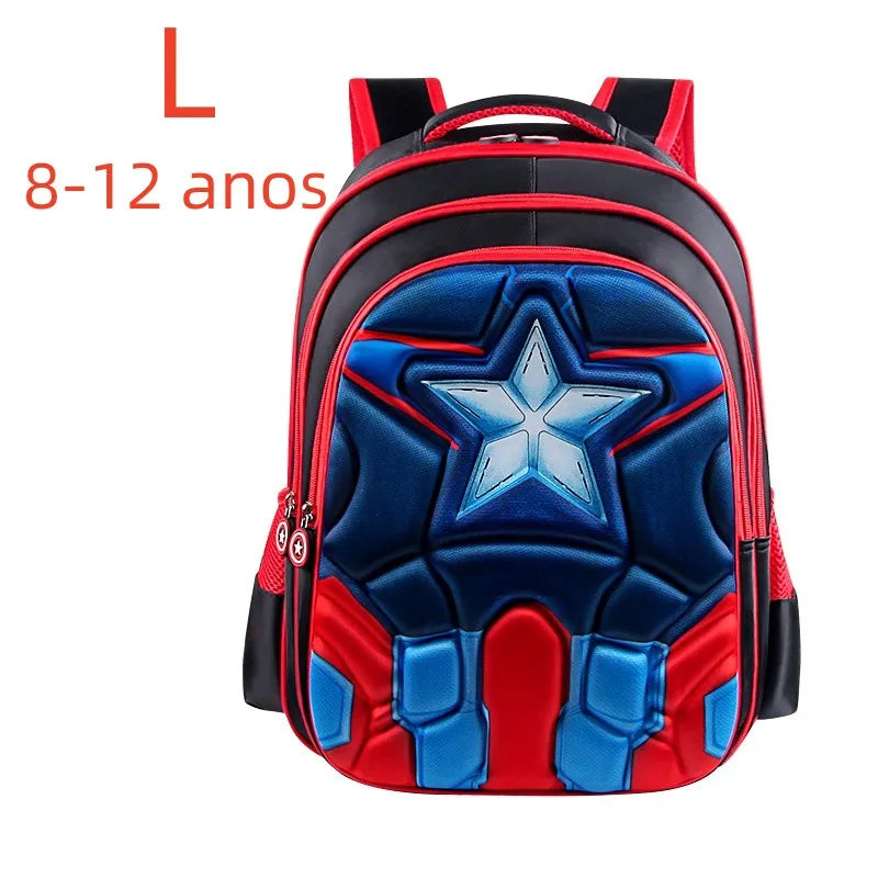 3D five-pointed star children's backpack, nylon waterproof fabric, light-weight children's backpack