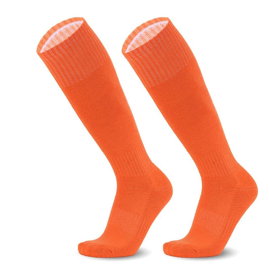 Loogdeel Football Sports Socks Long Knee Cotton Solid Color Kids Legging Stockings Soccer Baseball Ankle Adults Children Socks