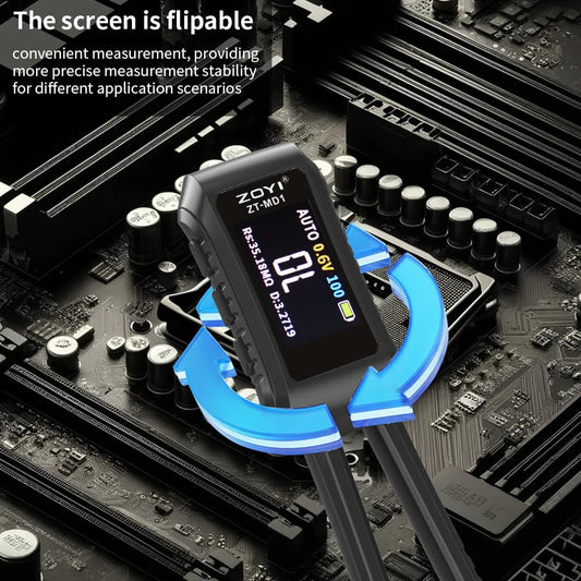 ZOYI ZT-MD1 Mini Smart Tweezer LCR SMD ESR Tester Resistance Capacitance Inductance Continuity Diode Test Measurement Tools