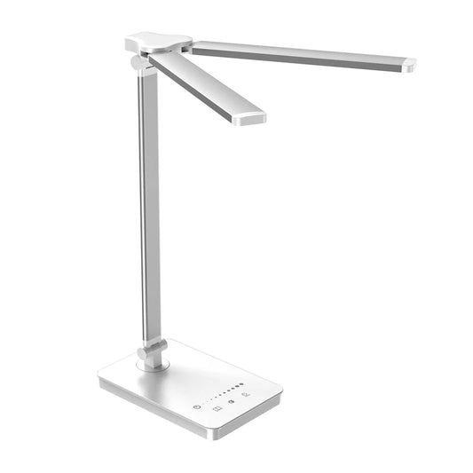 Double Head LED Desk Lamp,Dual Swing-arm Table Lamp for Home Office,5 Color Modes and 5 Dimmable,Modern Eye-Caring Piano Lamp