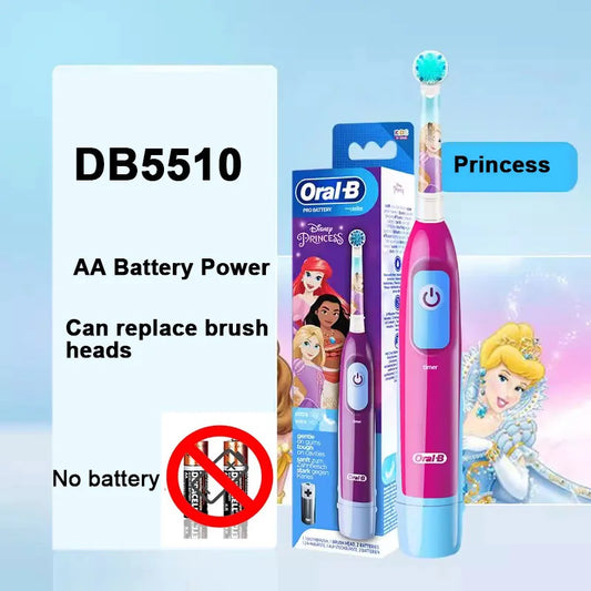 Oral-B Kid Electric Toothbrush Pro-Health Soft Bristle Rounded Vibrate Brush Heads Gum Care Teeth Brush Battery Power for Age 3+