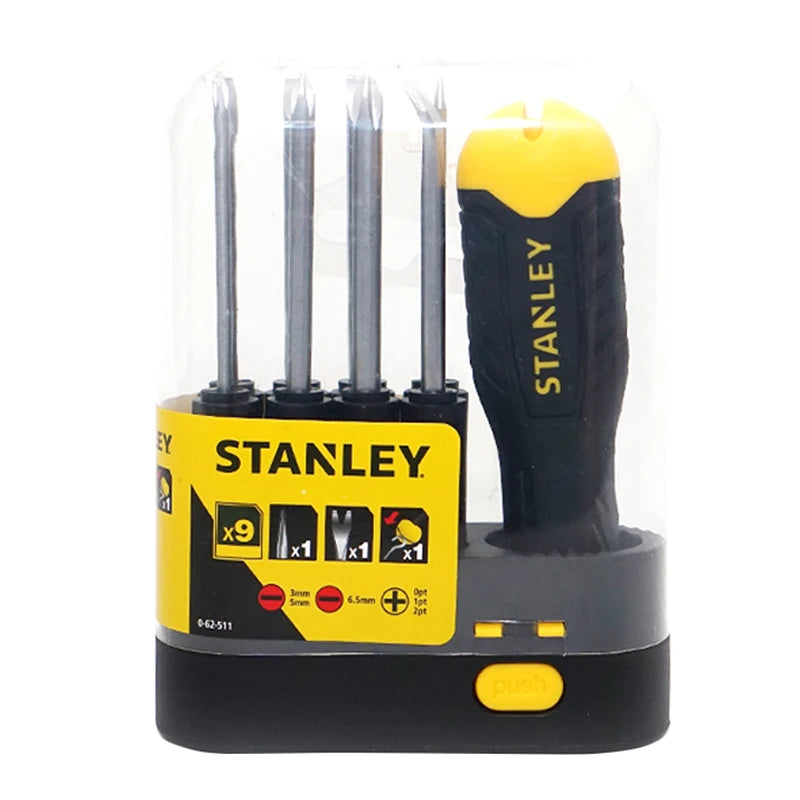 STANLEY - Juego de destornilladores de cabeza plana para uso doméstico, multifunción, para electricistas, STHT62511-8-23, 9 piezas