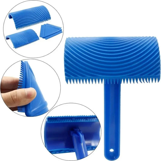 7 Inch DIY Graining Painting Tool Wood Texture Paint Roller imitation Wood Pattern Tools For Wall Room Art Wood Grain Tool Set