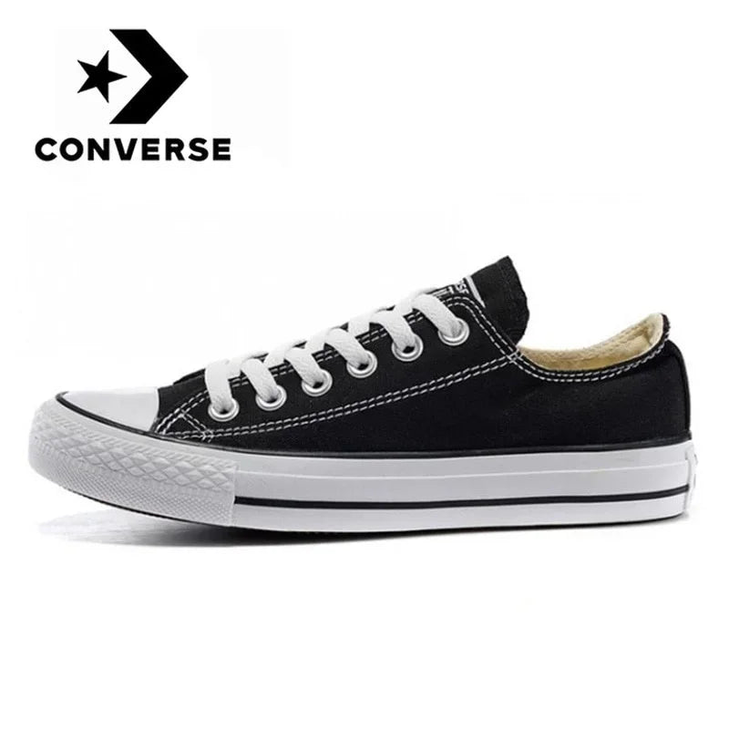 Converse Chuck Taylor All Star Men and Women Skateboarding Shoes Low-top Outdoor Vintage Sneaker White Black