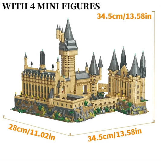 New Magic Hogwarts Castle Micro Building Blocks Street View Architecture Creative MOC Model Kit Kids Christmas Birthday Gifts