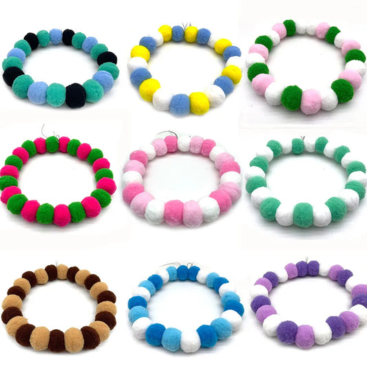 30 piezas de pajaritas para perro, collar con forma de bola de pelo y flores de arcoíris para perro y gato, accesorios de aseo para perros.
