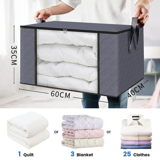 Nueva bolsa de almacenamiento de ropa de gran capacidad, plegable, para mantas, para organizar el armario del dormitorio.