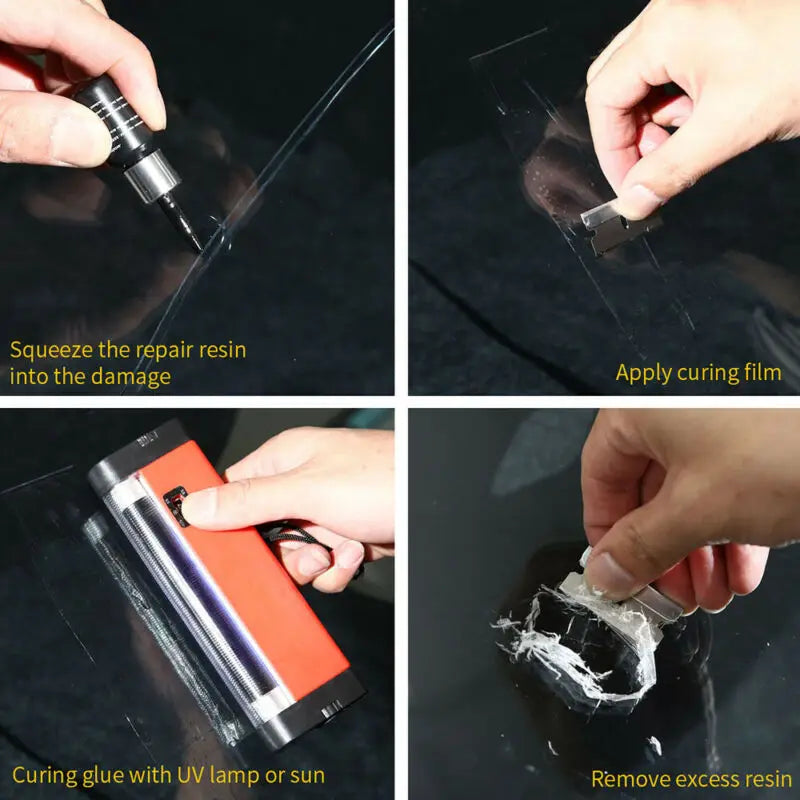 5PCS Automotive Glass Nano Repair Fluid Car Windshield Resin Crack Tool Kit Universal Car Windscreen Glass Scratch Crack Restore