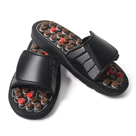 Unisex Acupoint Massage Slippers, Therapy Massager Shoes for Feet, Home Flip Flop, Healthcare, Rotating Foot Massager Medical Shoes