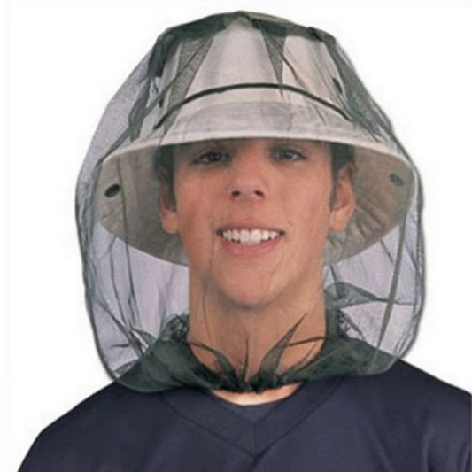 Mascarilla facial para exteriores, gorro con red antimosquitos, gorro de malla transpirable para viajes, gorro de pesca