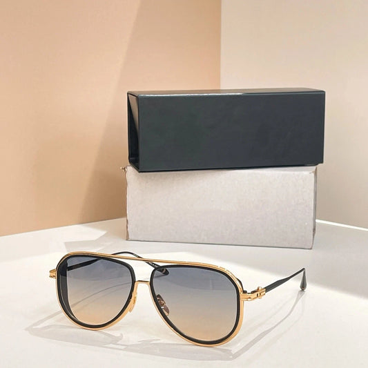 Original Factory For DIYTA DT DTS188-A With Brand Box Trendy Silver Alloy Frame Gradient Driving Anti-Glare Men Women Sunglasses