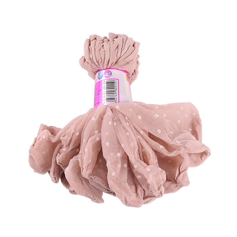 10pcs/lot Skin Color Dot Transparent Thin Women Crystal Silk Socks Nylon Fashion Ladies Summer Short Ankle Silk Socks