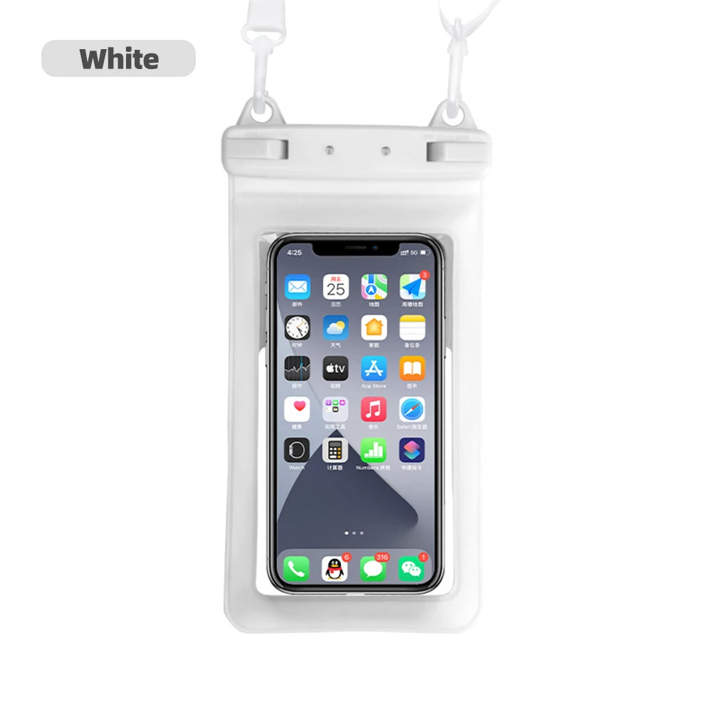 Funda impermeable FONKEN para teléfono, transparente, para la nieve, la selva tropical, bolsa seca, bolsa para natación, fundas grandes para teléfono móvil.