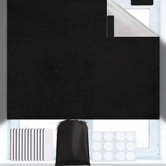 1/2/3M Portable Blackout Curtain Blind Window Thermal Insulated Kitchen Curtains Stick On DIY Non-perforated Temporary Curtain