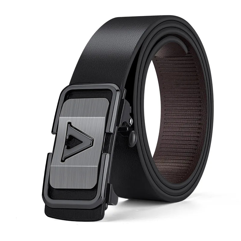 Men's automatic buckle belt casual cowhide belt personalized versatile belt