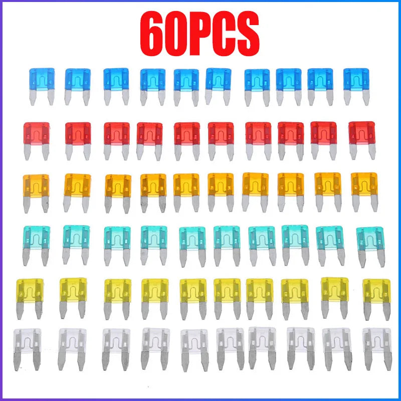 Kit de fusibles de cuchilla para coche (60-240 unidades, 5A, 10A, 15A, 20A, 25A y 30A), juego mixto, para camión