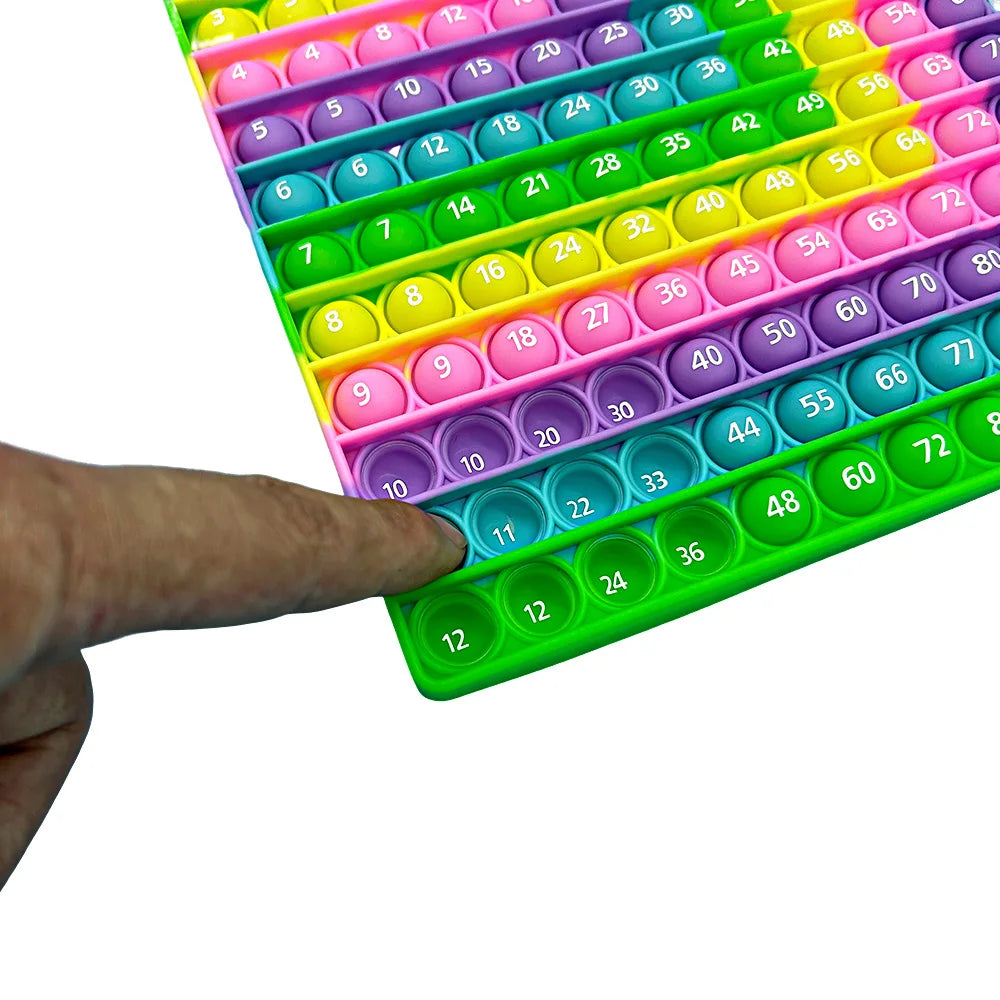 Macaron 12x12 Multiplication Games Fidget Toys, Right Angle Times Chart Board Math Toys Educational Toy for Teachers Girls