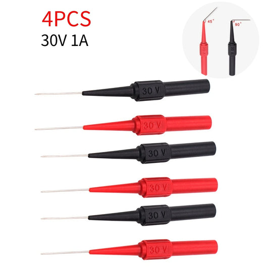 2/4/6pcs Insulation Piercing Needle Pin Non Destructive Multimeter Test Probe 10A 600V for 2mm Test Lead Multimeter Test Probes