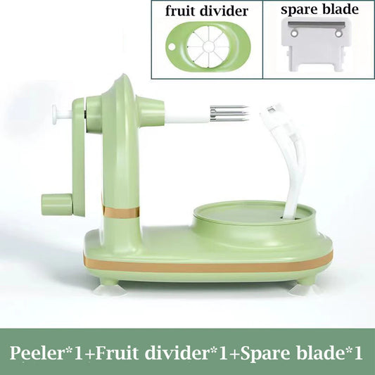 Hand-cranked Manual Fruit Peeler Multifunctional Apple Pear Kitchen Peeler Slicing Tool With Fruit Divider And Spare Blades