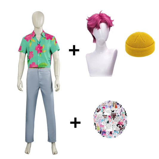 IN STOCK Saja Boys Abby Cosplay T Shirt pants Hat Wig Saja Boys Roleplay Outfits Halloween Carnival Suit