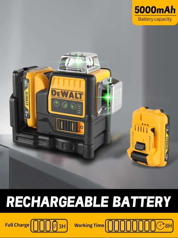 2025 NEW Dewalt DW089LG 3 Sides*360 Degree Vertical 12V Lithium Battery 12 Lines Laser Level Horizontal Green Meter Outdoor TOOL
