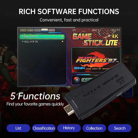 Consola de videojuegos M8 4K con 20.000 juegos integrados, mando inalámbrico, retro, portátil, para PS1, envío directo