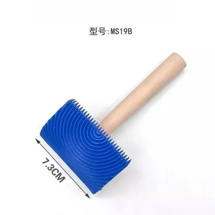 7 Inch DIY Graining Painting Tool Wood Texture Paint Roller imitation Wood Pattern Tools For Wall Room Art Wood Grain Tool Set