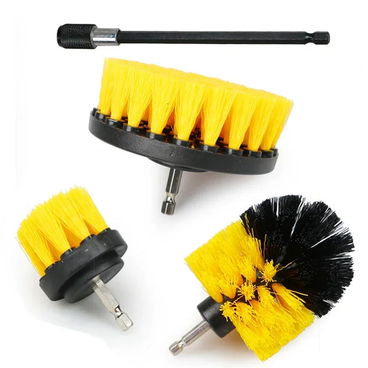 Electric Scrub Brush Kit for Bathroom Cleaning, Bathtub Drill Brush, Scrubbing Drill Brush, 2", 3.5", 4", 5"