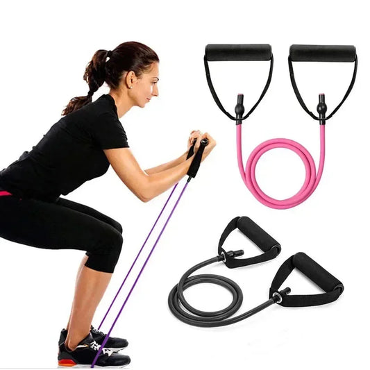 Bandas elásticas de 3 niveles de resistencia para yoga, cuerdas de tracción, deportes, culturismo, entrenamientos en casa, entrenamiento muscular, banda de tubo de goma.