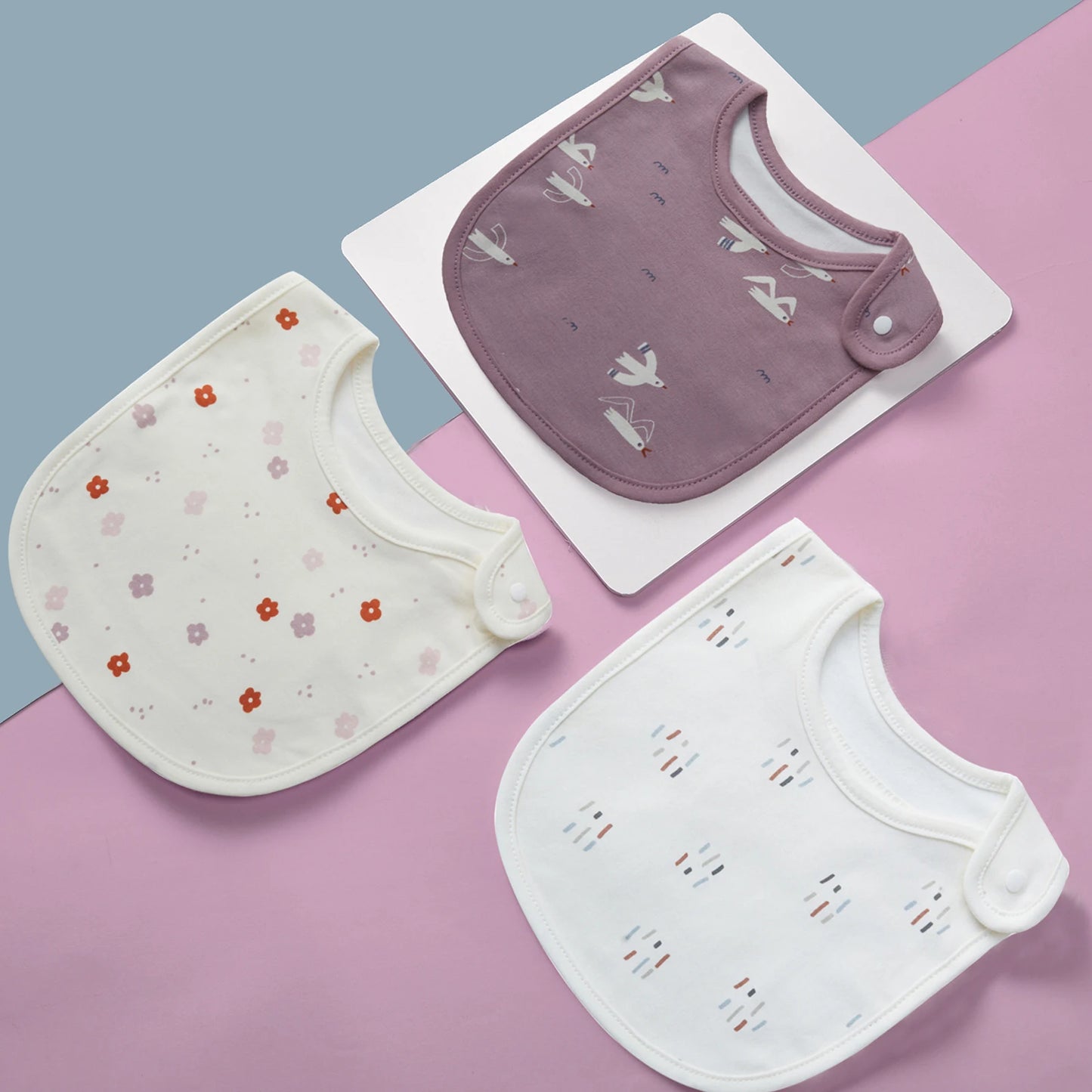 3pcs/set Baby Girl Boy Feeding Bibs Waterproof Apron Cartoon Towel Kids Toddler Dinner Bandanas Burp Cloths Baby Accessories