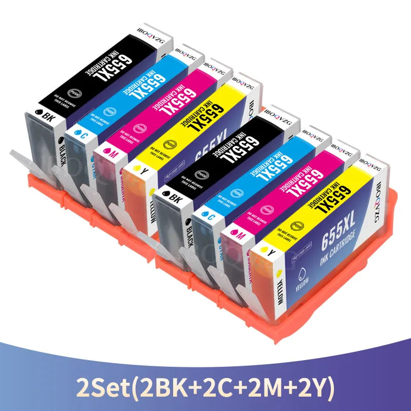 IBOQVZG 655XL New Ink Cartridge For HP 655XL Compatible For HP655 Deskjet Ink Advantage 3525 4615 4625 5525 6525 Printer