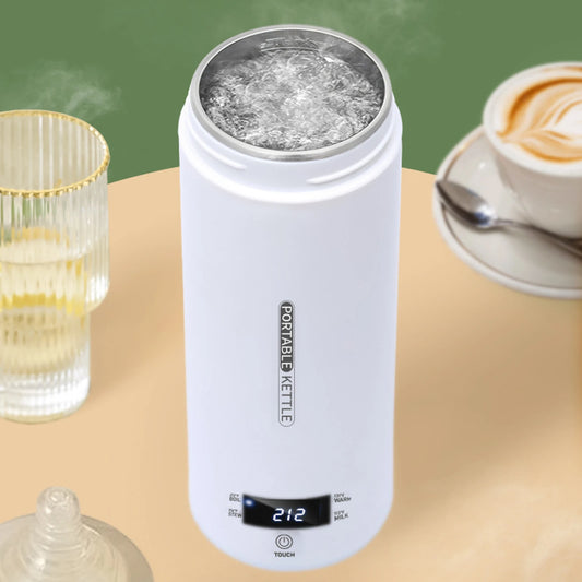 500ml Electric Teapot LCD Screen 110V 300W Fast Heating Coffee Pot 4 Variable Preset Temperatures US Plug for Home Office Travel