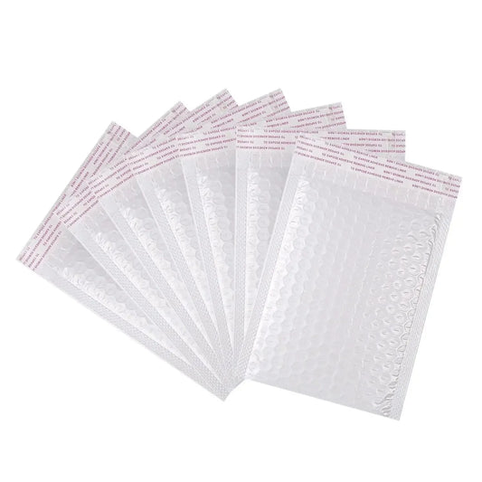 Bubble Mailers para embalagem de correio, envelope acolchoado branco, auto selo, sacos de envio, presente, atacado, 100pcs