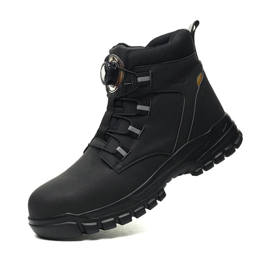 Waterproof Men's Safety Work Boots Steel Toe Shoes Anti-Impact And Anti-Puncture Outdoor Adventure Hiking Tactical Boots