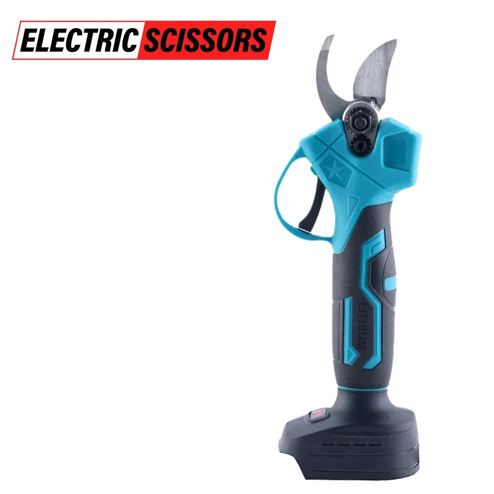 Tijeras de podar eléctricas de 30 mm, profesionales, inalámbricas, con batería, para jardín.