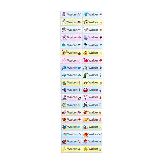 Personalized School Stickers Custom Name Labels for Kids Bottles & Pens & Cups- Waterproof Removable Durable Stationery Decals