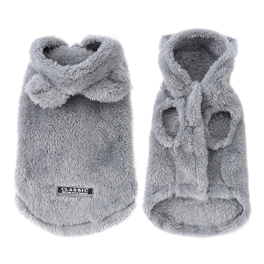 Winter Pet Puppy Hoodie Sweater For Small Medium Dogs Cats Warm Fleece Dog Clothes Coat Yorkshire Chihuahua Jacket Pug Costume
