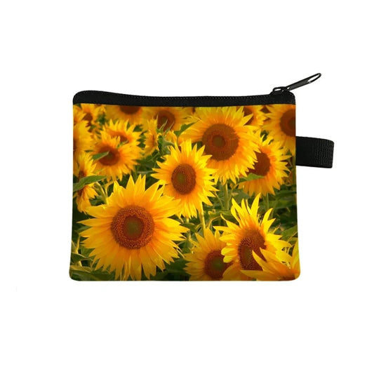 Portfel Men Wallet Women Cartera Mujer Female Short Cute Flower Zero Wallet Simple Fashion Card Bag Coin Purse Key Case