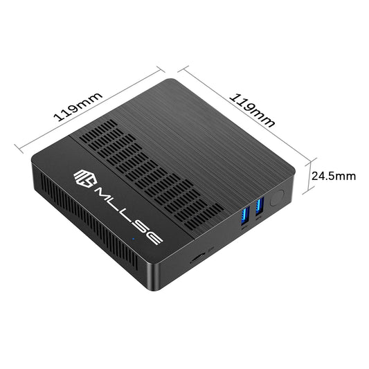 Mini PC MLLSE M2 Air Intel Gemini Lake N4000 Windows 11, 6 GB de RAM, 128 GB de ROM, WiFi de doble banda, Bluetooth, USB, minicomputadora