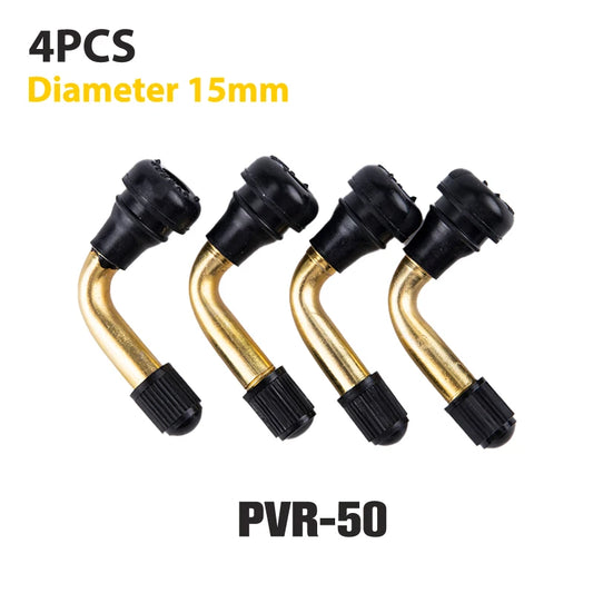 90 graus de borracha válvula de ângulo para pneus Tubeless, mamilo para disco Tubeless roda mamilo, pvr40, pvr50, pvr60, pvr70, 4pcs por conjunto