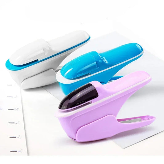 1PCDesktop Stapleless Stapler For Fixing Up To 8 Sheets For Home School Office Desktop Stapler Ticket Paper And Document Binding