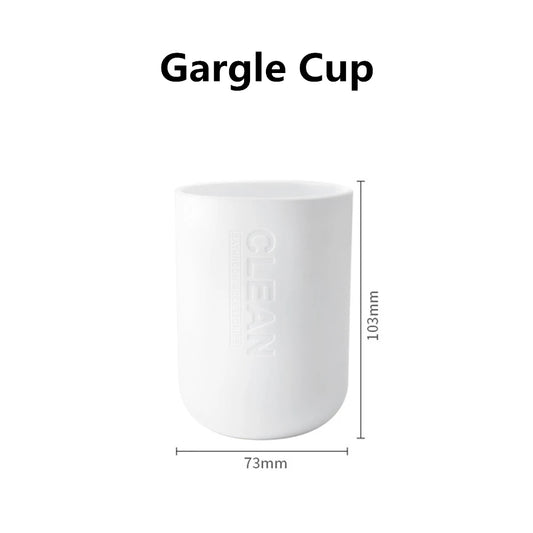 Juego de accesorios de baño, dispensador de jabón, botella, plato, lavabo, soporte para cepillo de dientes, taza, traje, estante para loción, cepillo de inodoro, cubo de basura