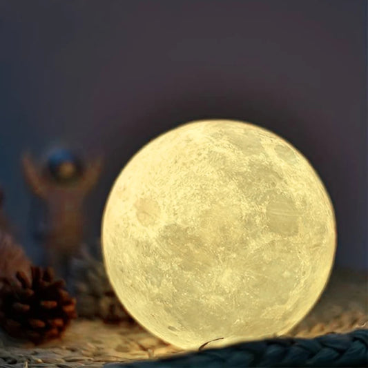 Luz de noche de luna, luces de planeta, decoraciones para el hogar, adornos decorativos de escritorio, luces de noche iluminadas de 8 cm