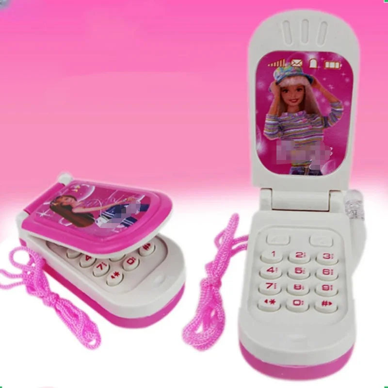 Teléfono móvil luminiscente con tapa clásica nostálgica para niños, música electrónica, juguete interactivo para padres e hijos, regalo navideño